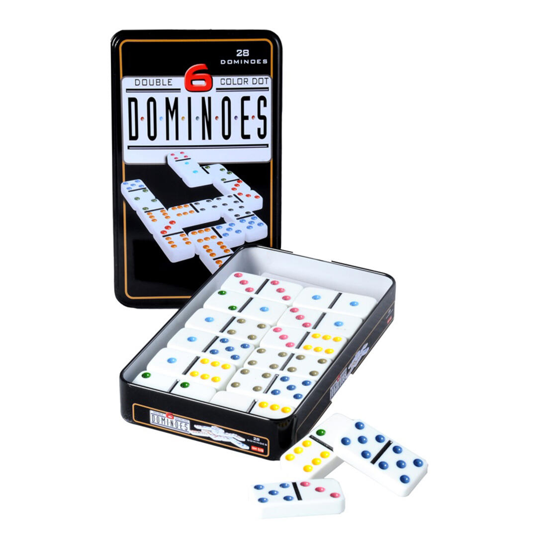 Domino dubbel 6 in blik