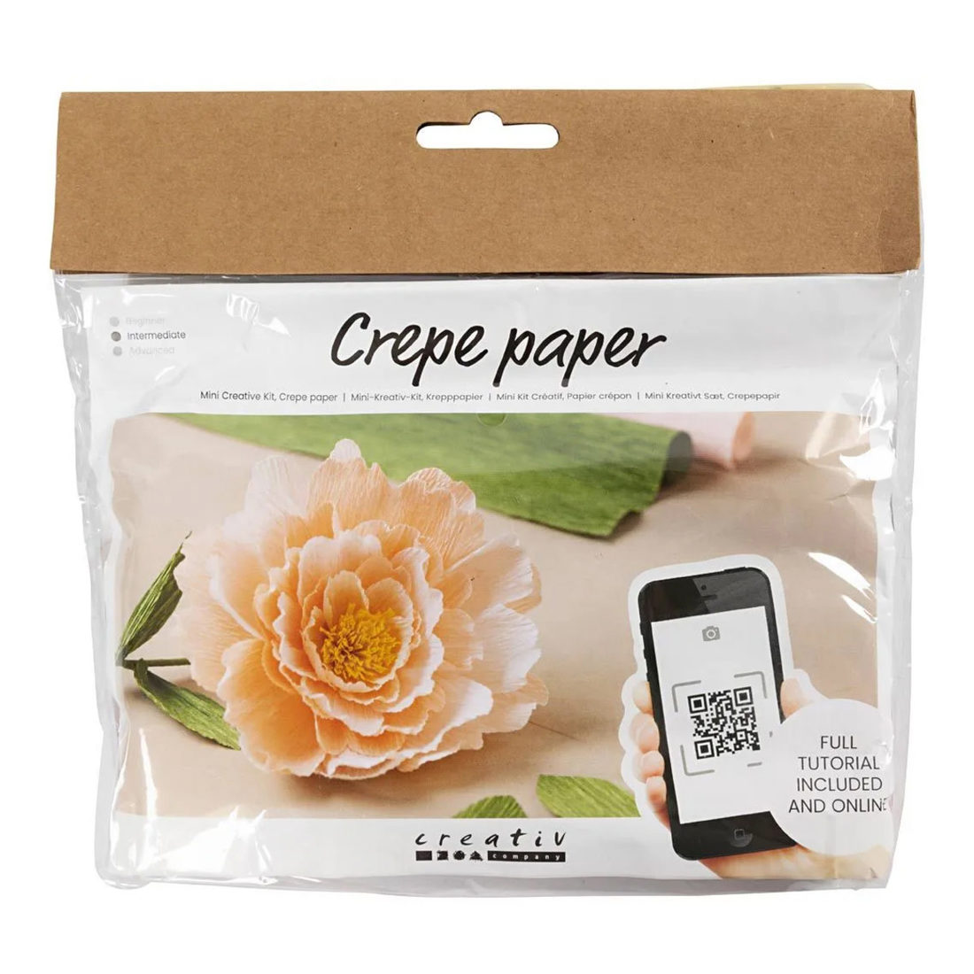 Crêpepapier mini hobbyset pioen