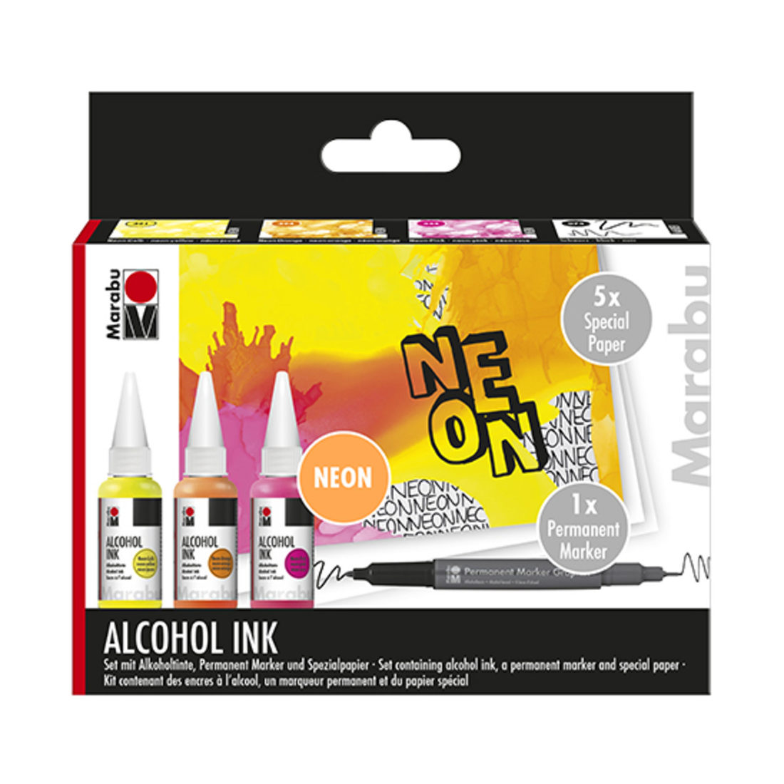 Marabu Alcohol inkt set Neon