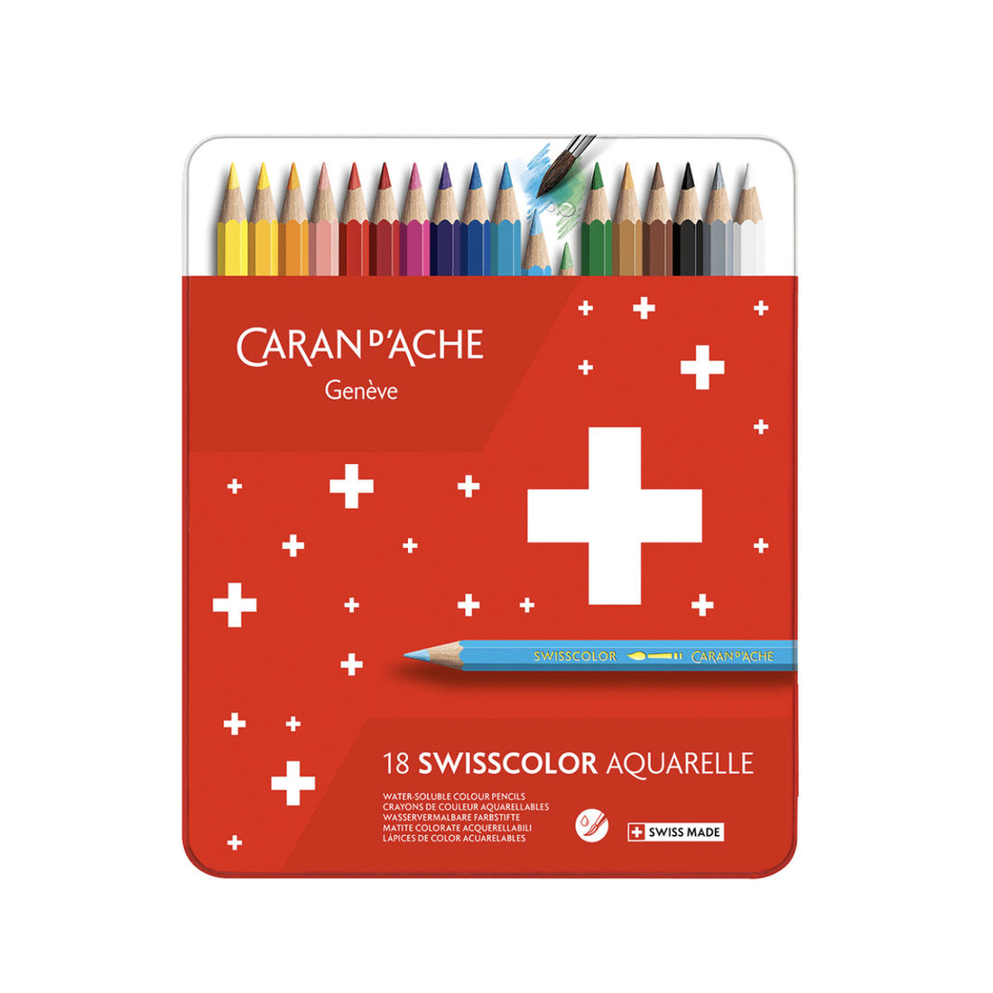 Caran D'Ache Swisscolor kleurpotloden aquarel 18 stuks