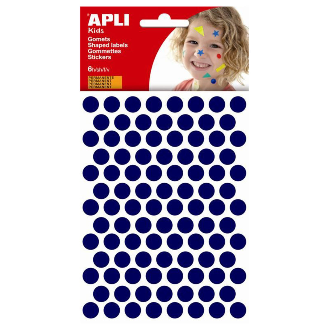 Apli stickers cirkel 10,5 mm 588 stuks