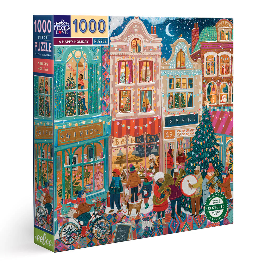 eeBoo A Happy Holiday kerstpuzzel 1000 stukjes