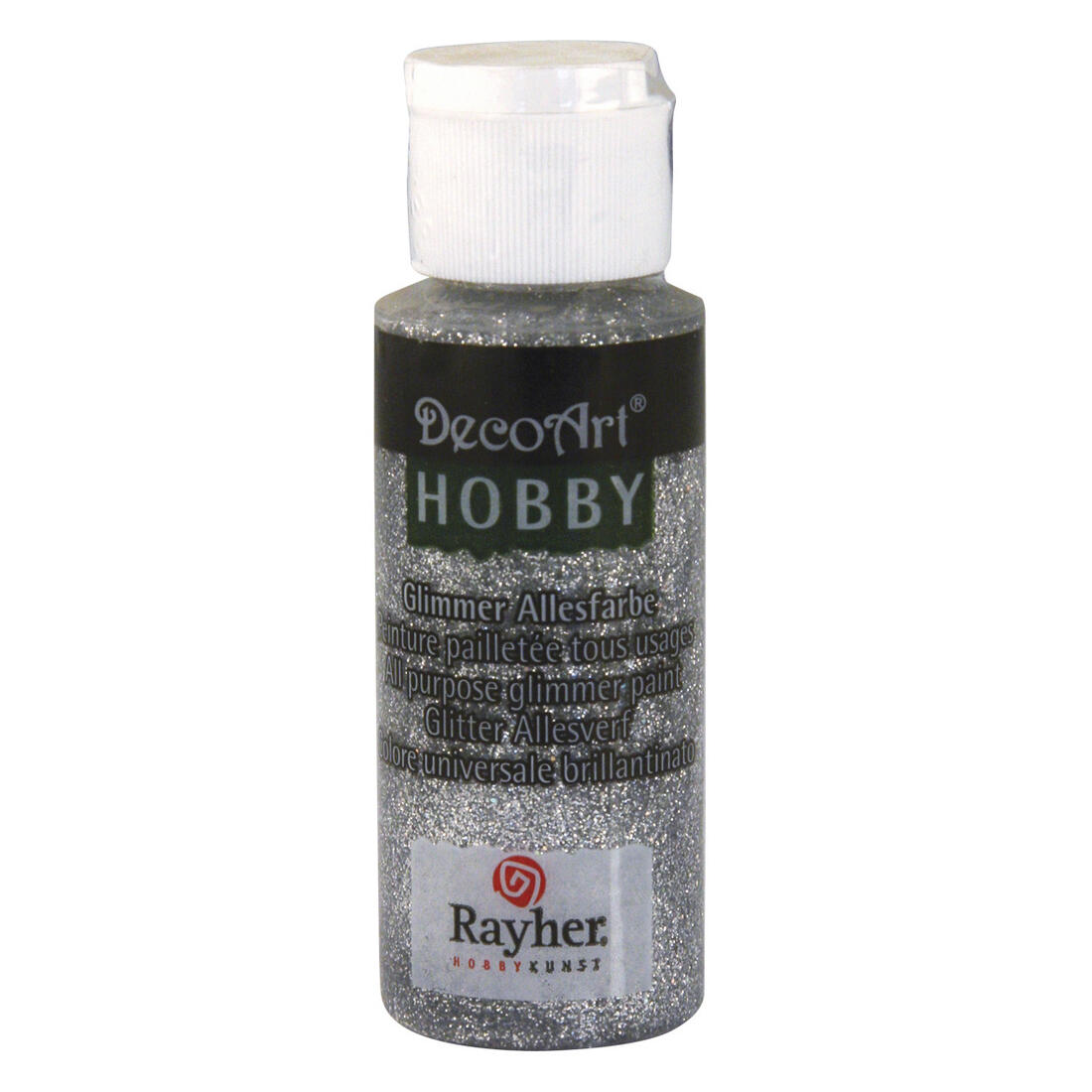 Glitterverf 59 ml brilliant zilver