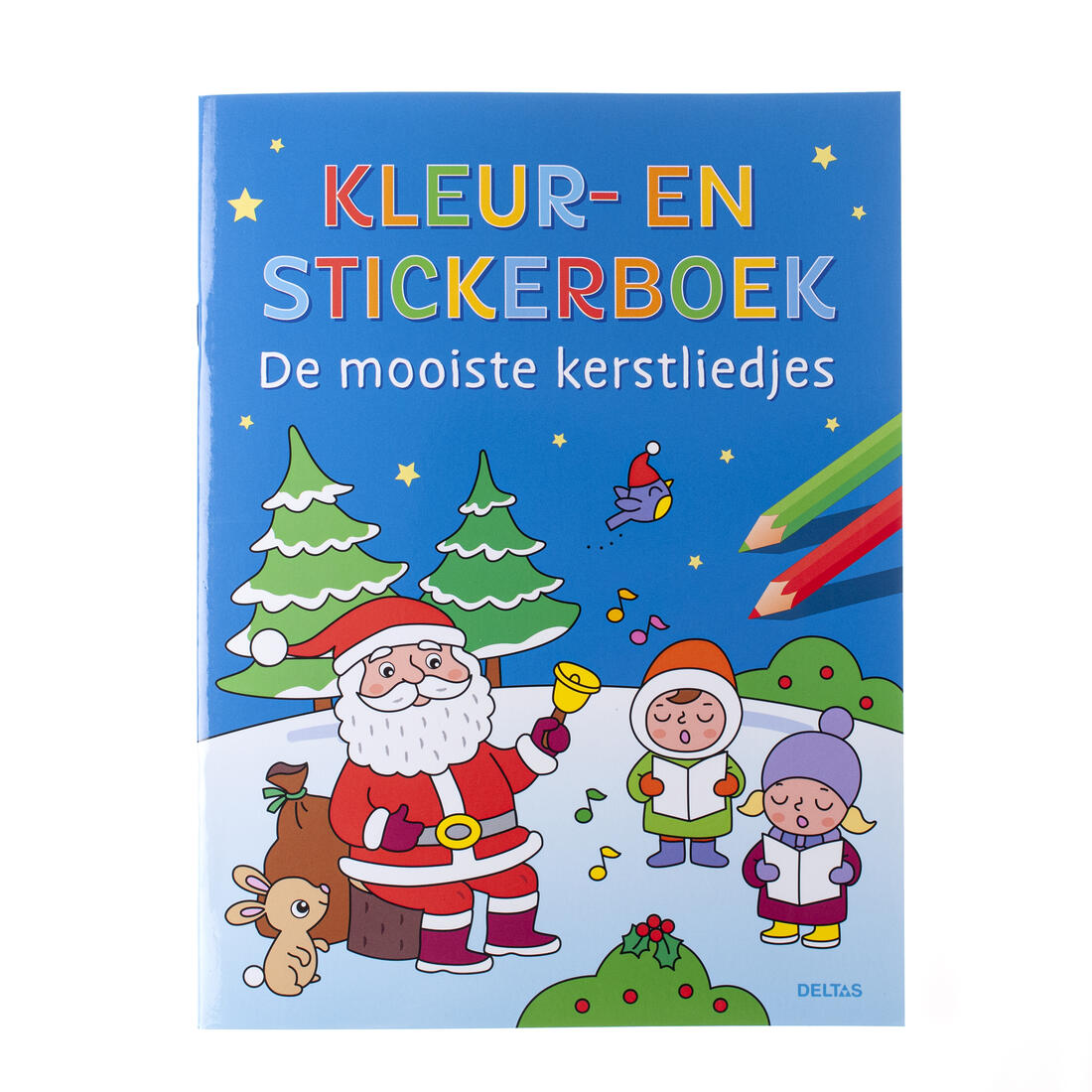 Kleur- en stickerboek de mooiste kerstliedjes