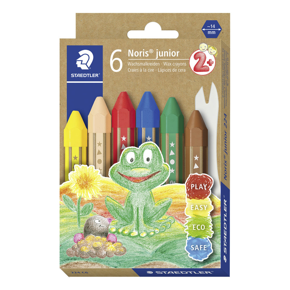 Staedtler Noris Junior extra dikke waskrijtjes 6 stuks