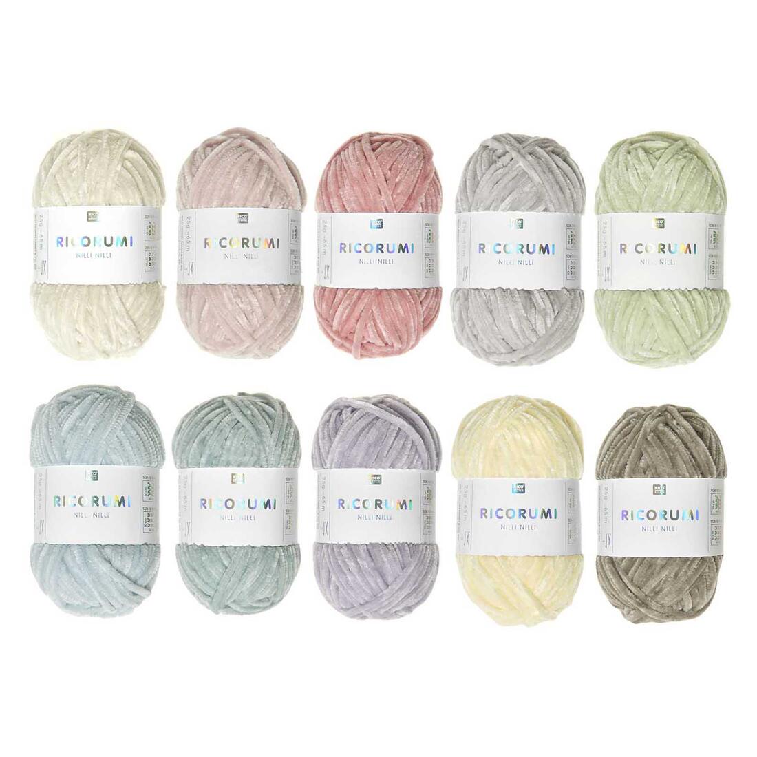 Ricorumi chenille haakgaren 10 x 25 g pastel