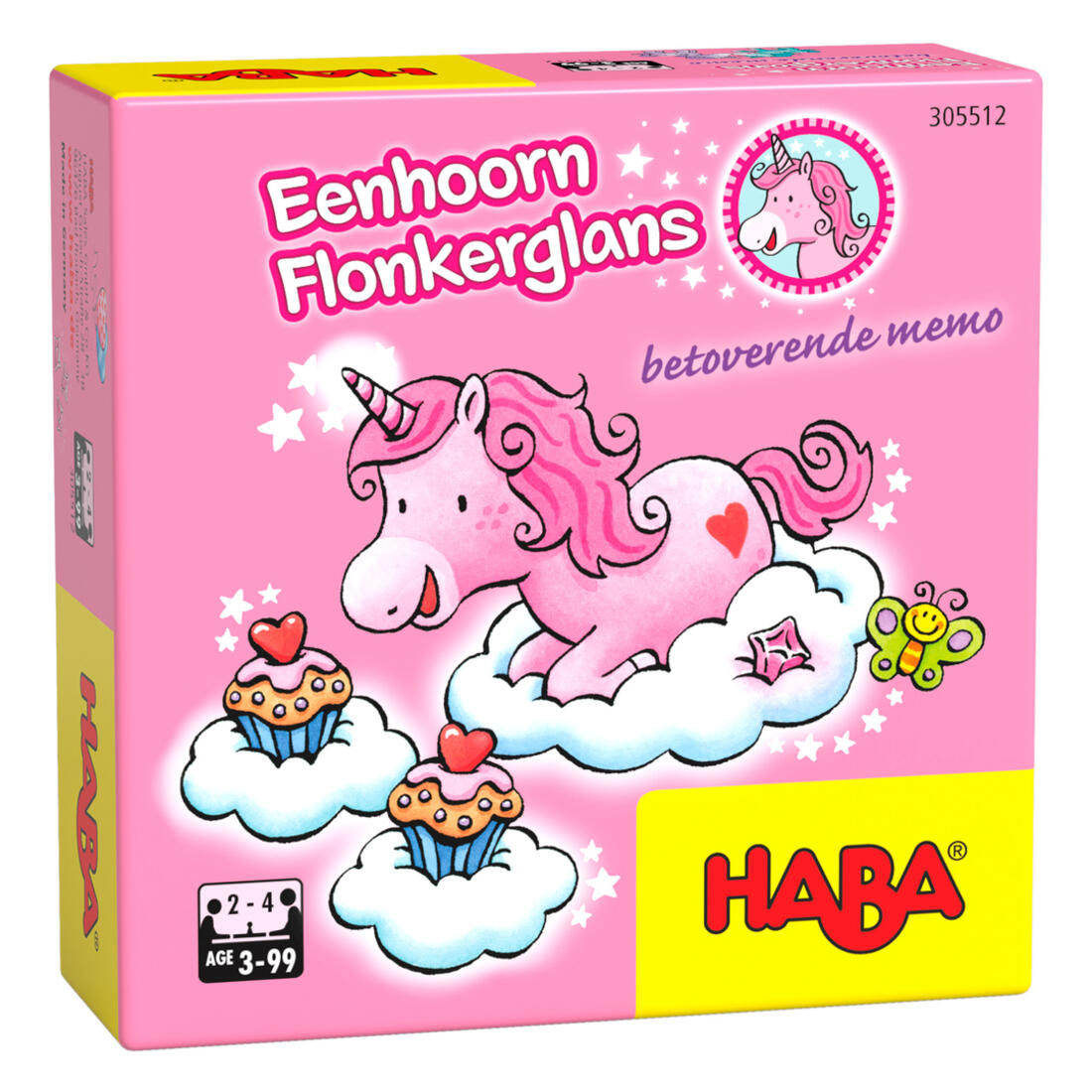 Haba Supermini Eenhoorn Flonkerglans - betoverende memo 3+