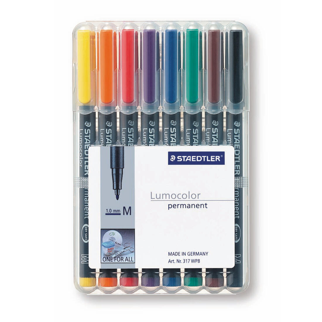 Lumocolor permanentpen medium set 8 kleuren