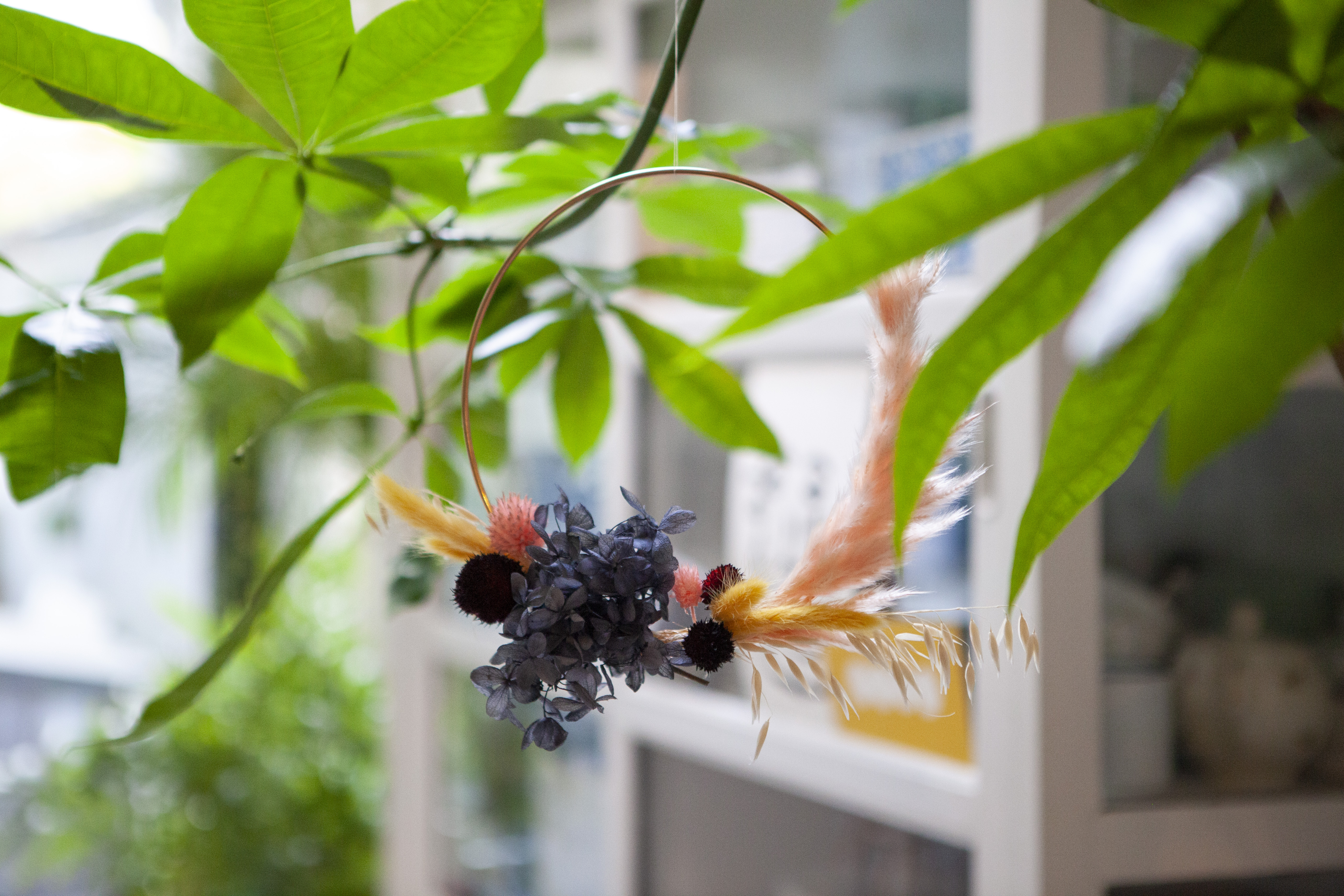 Knutselidee: droogbloemen ring