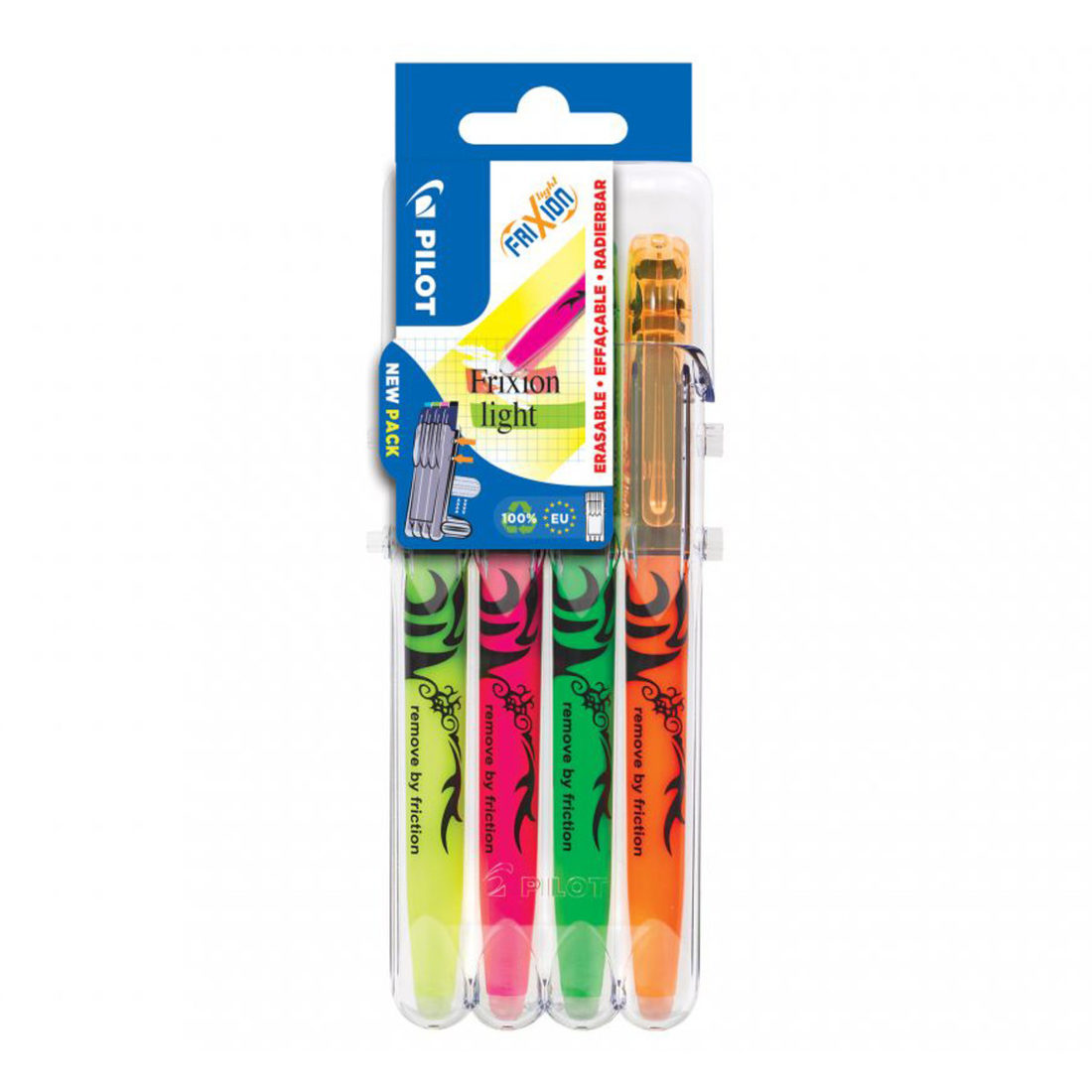 Pilot Frixion light 4 stuks fluo