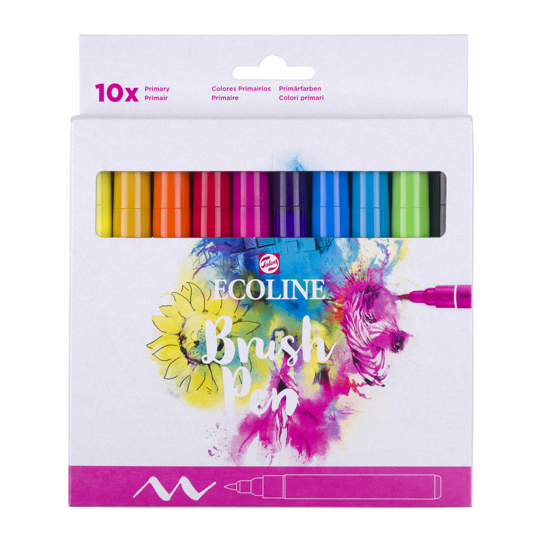 Ecoline brushpen set 10 stuks primary