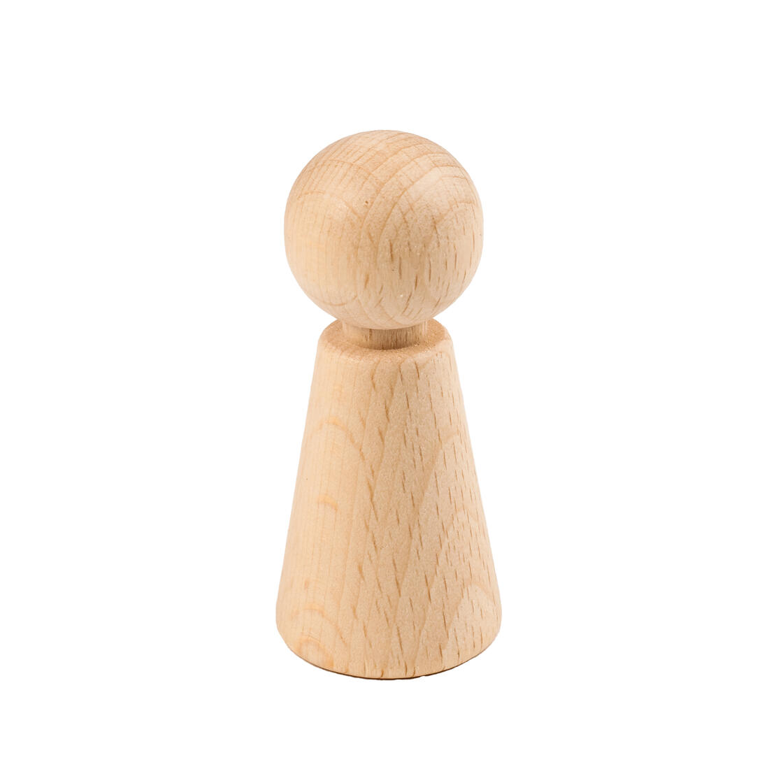 Houten pion/kegelpopje 70 x 30 mm naturel