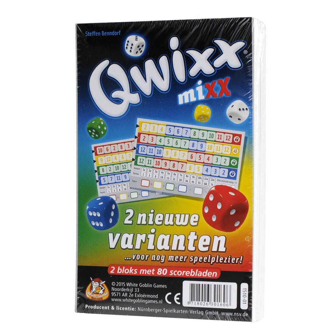 Qwixx mixx variant scoreblok 2 stuks van 80 blaadjes