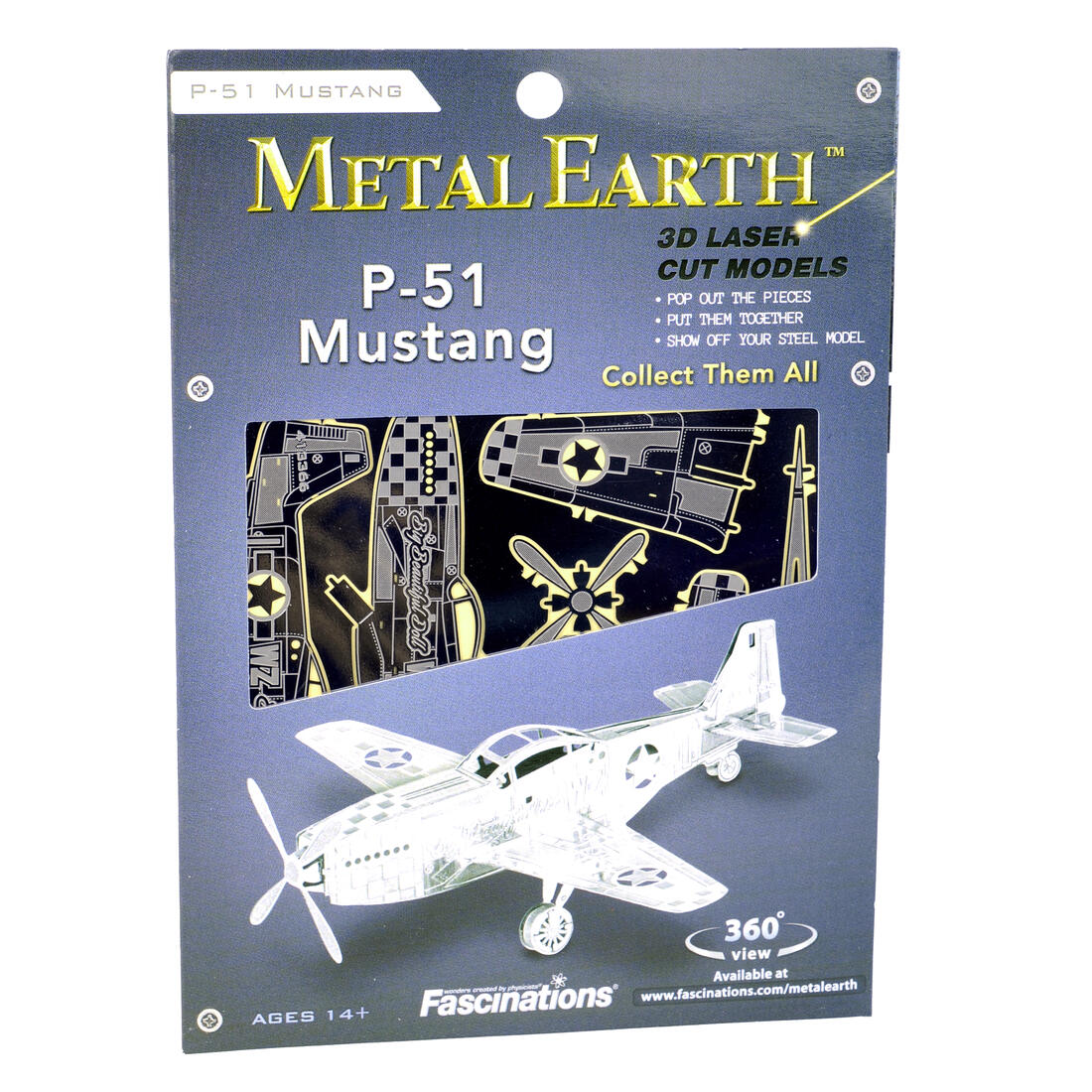 Metal Earth vliegtuig Mustang P-51