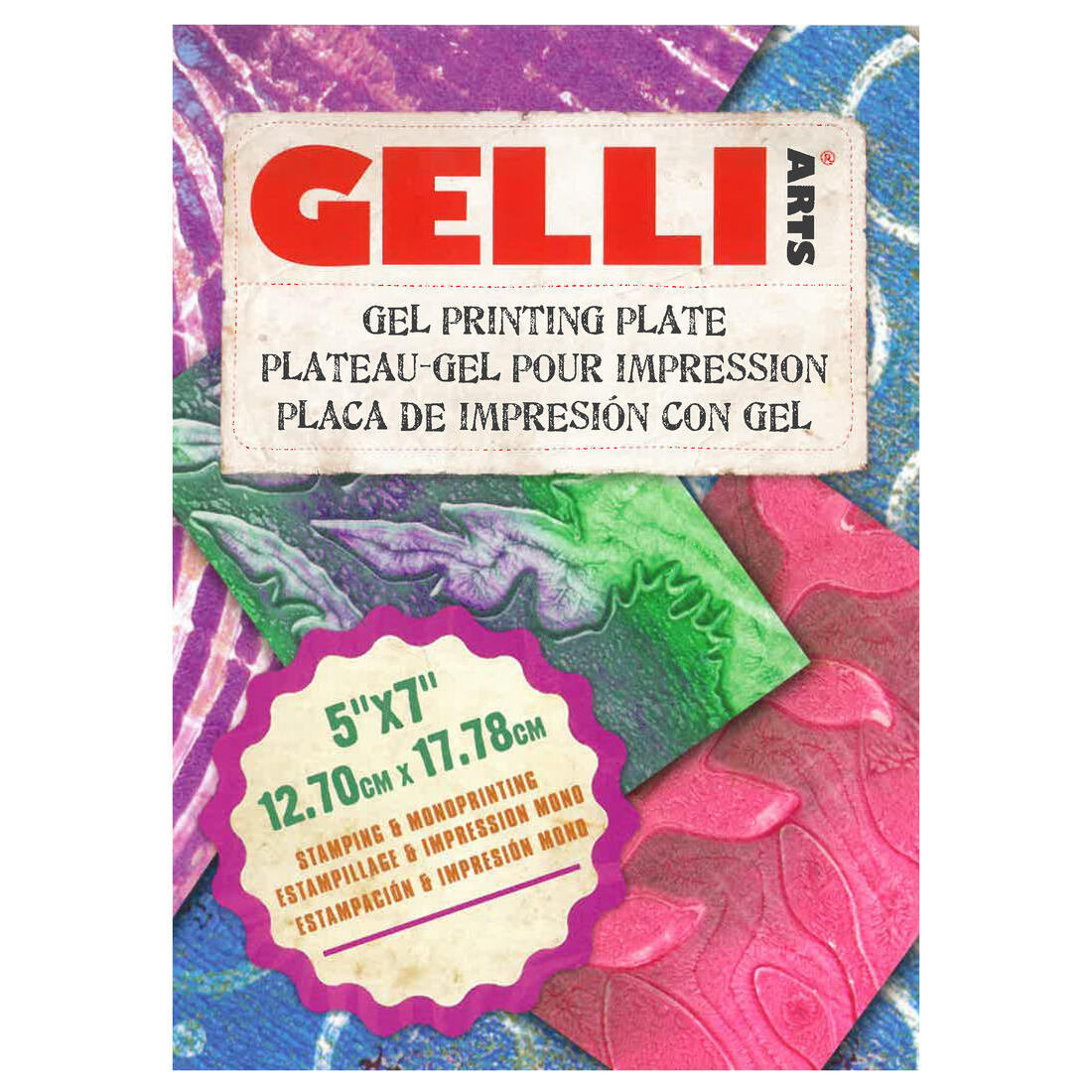 Gelli printplaat 12,5 x 17,5 cm