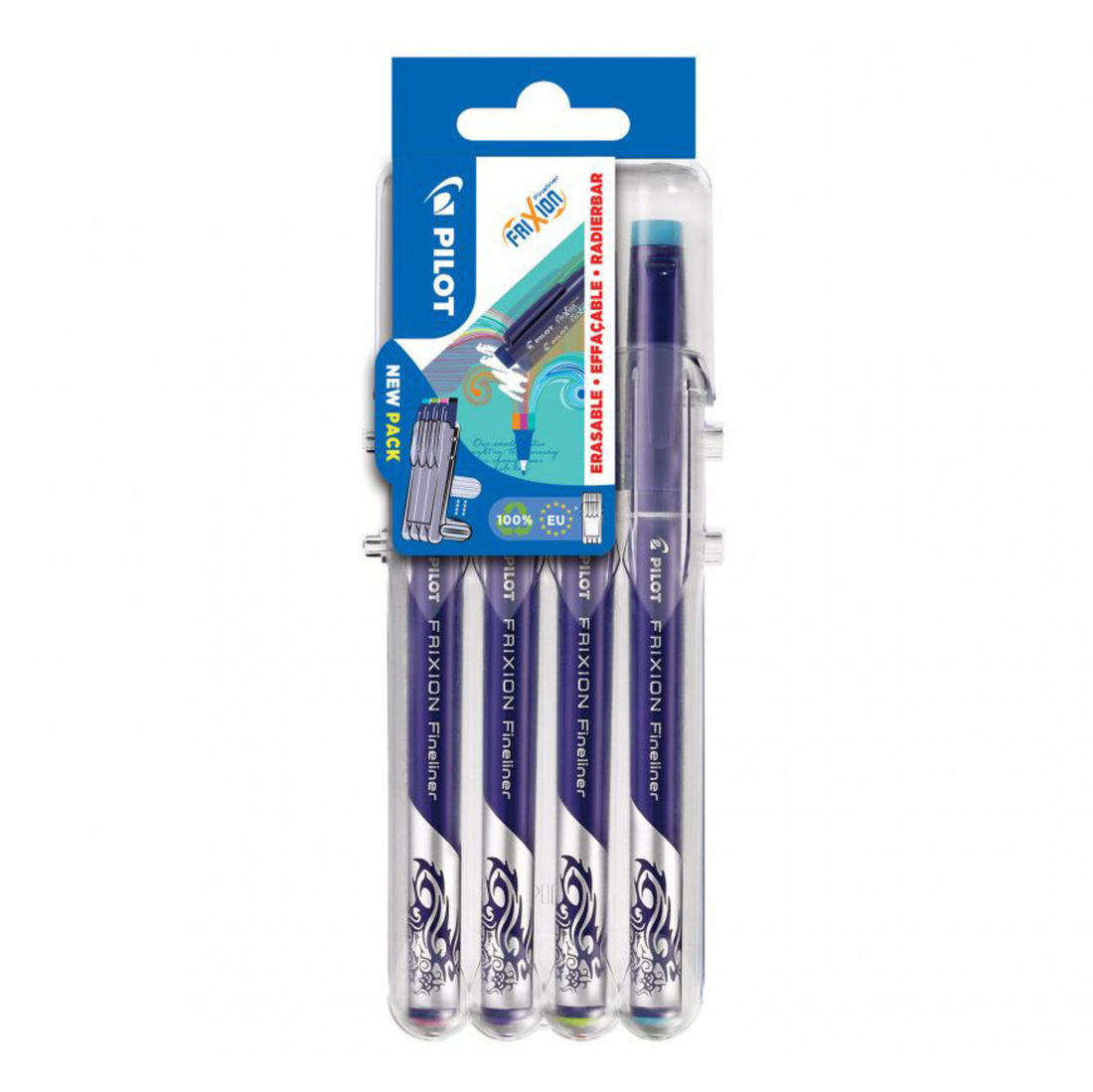 Pilot Frixion fineliner 4 stuks fun