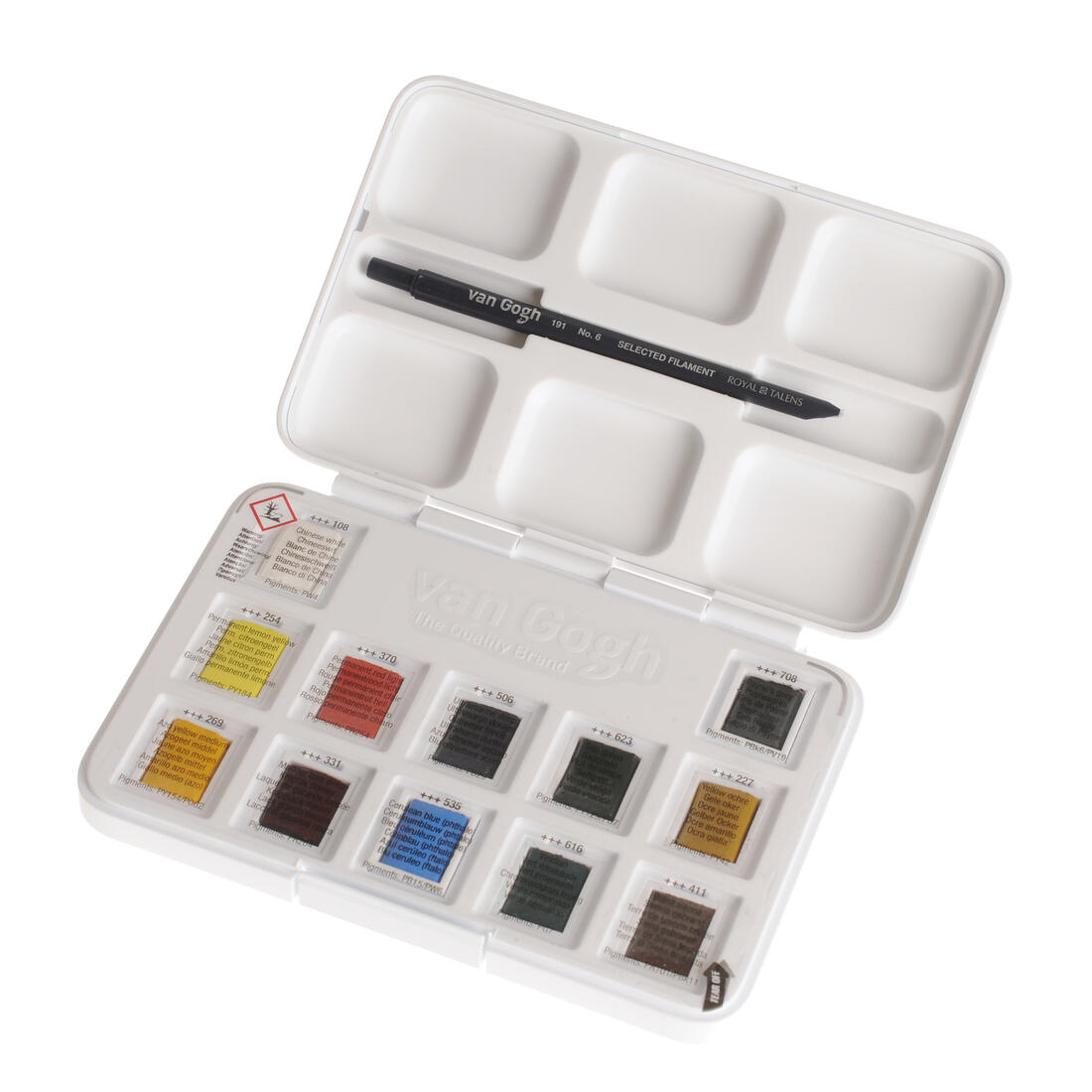 Van Gogh Aquarelverf pocket box 12 napjes + penseel - basic