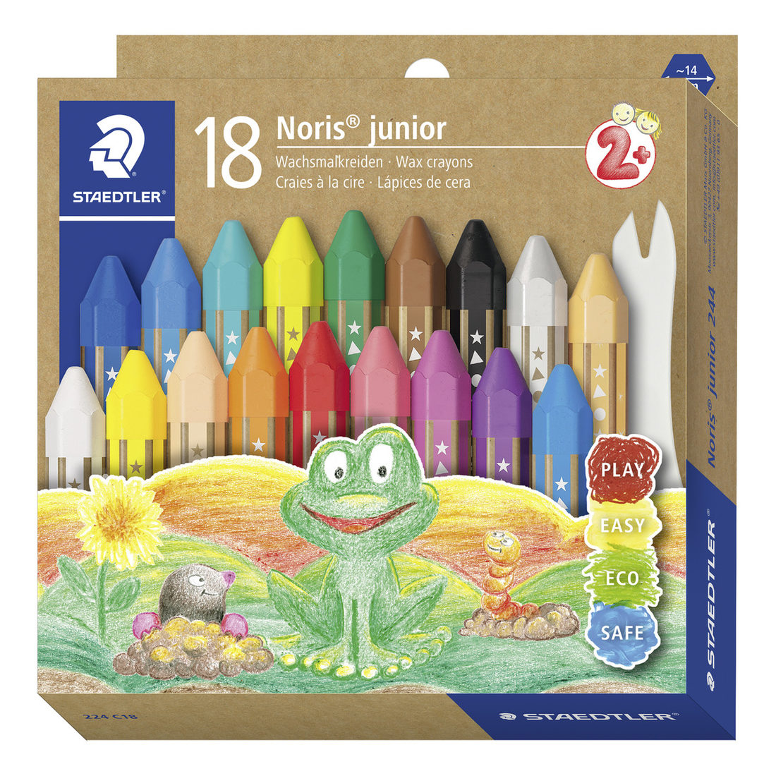 Staedtler Noris Junior extra dikke waskrijtjes 18 stuks