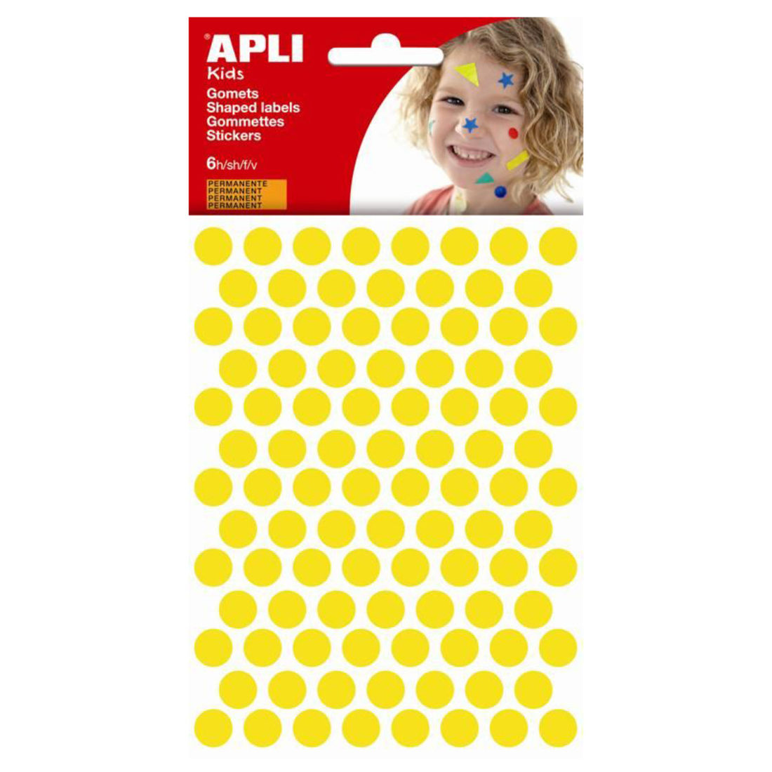 Apli stickers cirkel 10,5 mm 588 stuks