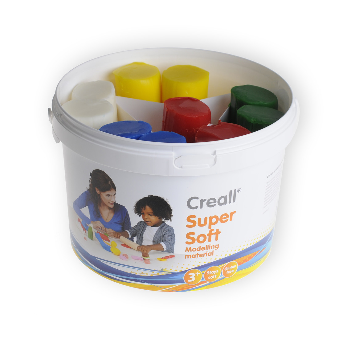 Creall plasticine Super Soft 1750 g 5 kleuren x 350 g