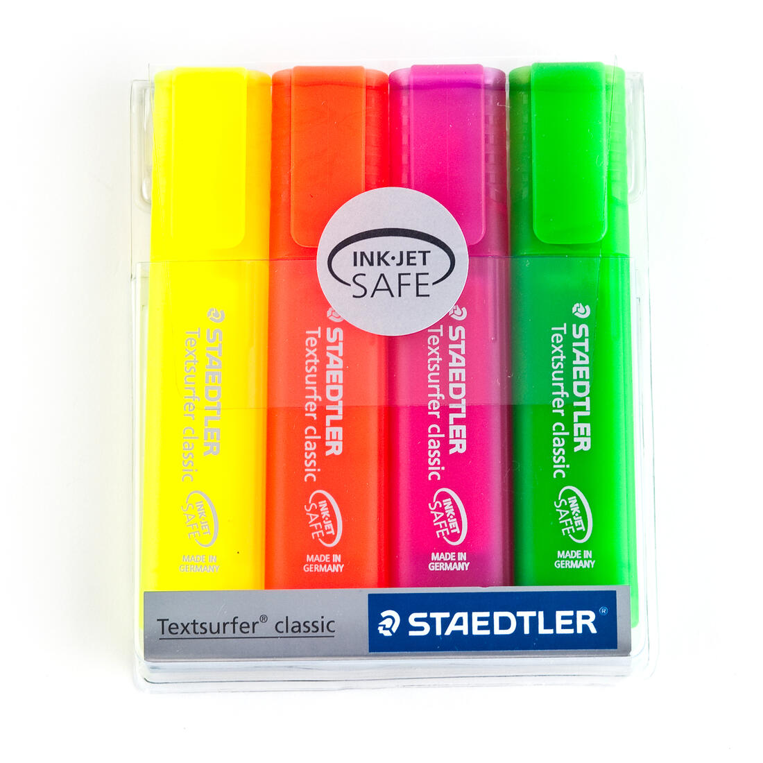 Staedtler markeerstift fluo geel-oranje-roze-groen