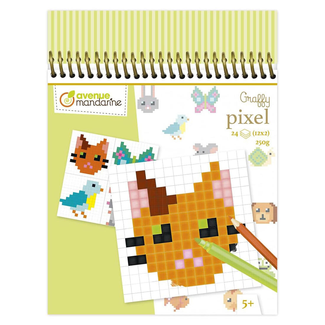 Graffy Pixel kleurboek dieren 5+