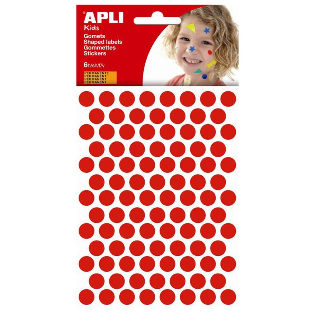 Apli stickers cirkel 10,5 mm 588 stuks