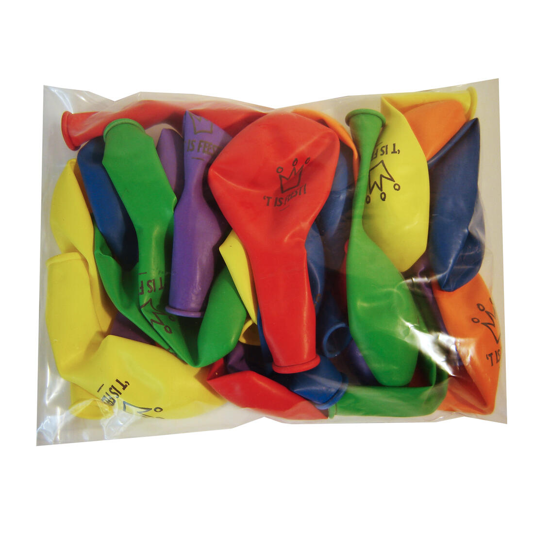 Ballon 't is feest!' 35 cm assortiment kleuren 25 stuks