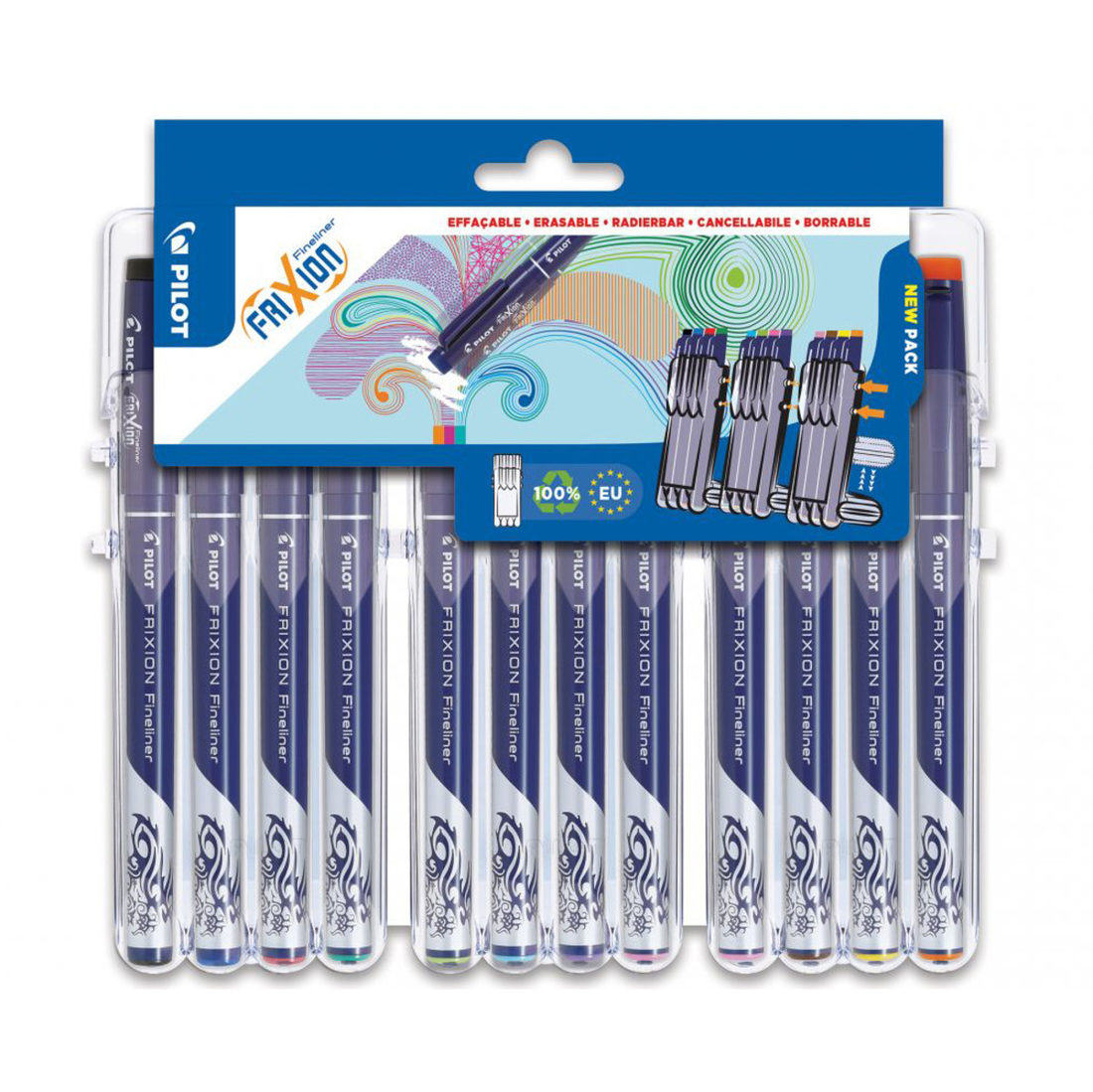 Pilot Frixion fineliner 12 stuks